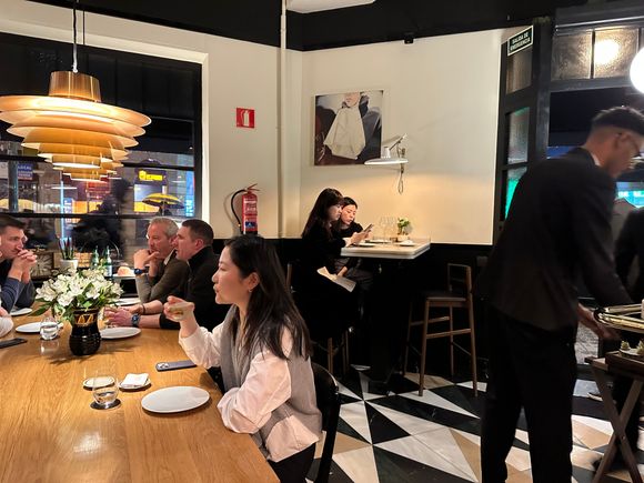  View of one half of dining area from my bar seat