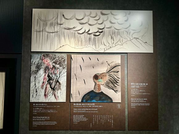 Zoom in for the captions to the art work.