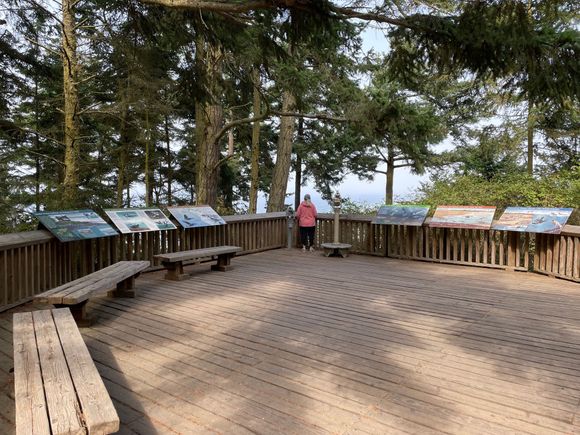 And you have arrived at the big look out with information signs.