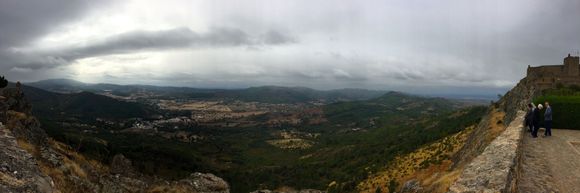 The dramatic Serra de São Mameda from Castelo de Vide's castle