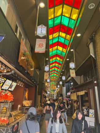 Nishiki Market - this narrow thruway became progressively more packed the further in we walked.