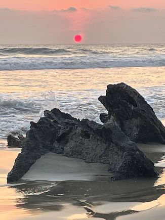 Wonderful orange sun