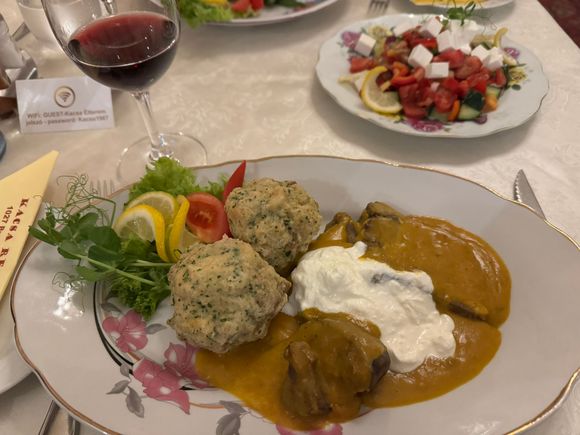 Ed's leg of deer with dumplings