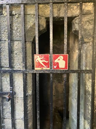 Caernarfon Castle - I thought this sign was funny
