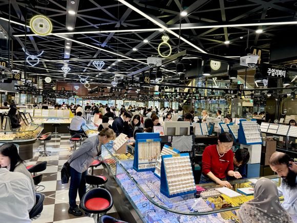 This was dubbed the gold mall on the sign over the front doors. Inside there had to have been hundreds of jewelry counters, each owned by a different person.