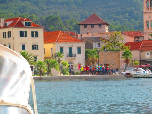 Some bikes across the harbor