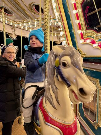 He loved riding the horse