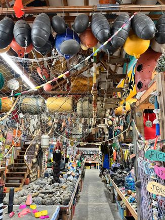 Inside of John's Beachcombing museum. Every single item came from a beach