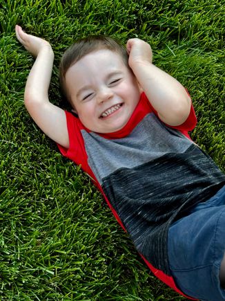 Such a happy boy! He can easily pronounce my name, but still struggles with Joyce’s, apparently calling her Twor, lol! It just might stick!
