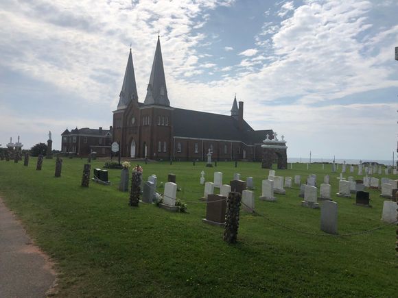 Another view of the church and cemetery