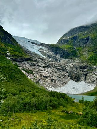 Longest glacier in all of Europe. This is its endpoint. Frankly, it was rather anti-climactic…