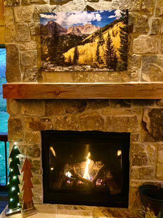 It’s a three season room with radiant heaters in addition to the fireplace. 