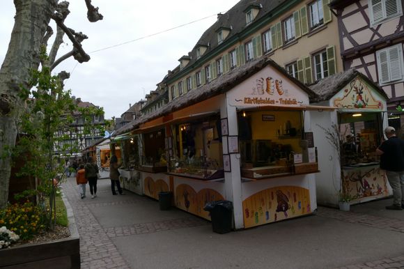 And just across from the chjrch, some kitchy Easter/Spring Market stalls