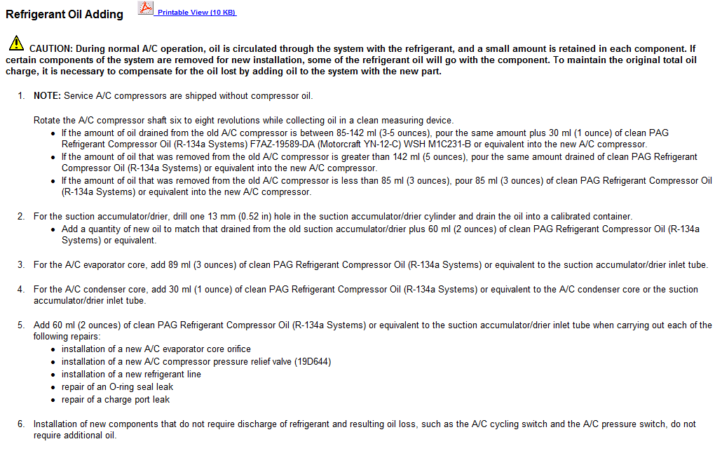 A/C compressor oil - Ford Truck Enthusiasts Forums
