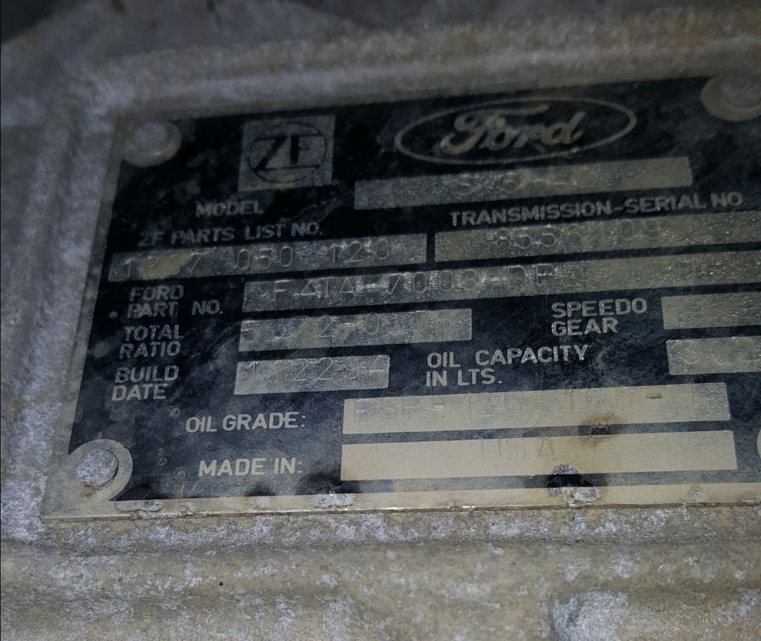 Front and Rear Differential, and ZF5 Transmission Fluid Type/ID? Ford Truck Enthusiasts Forums