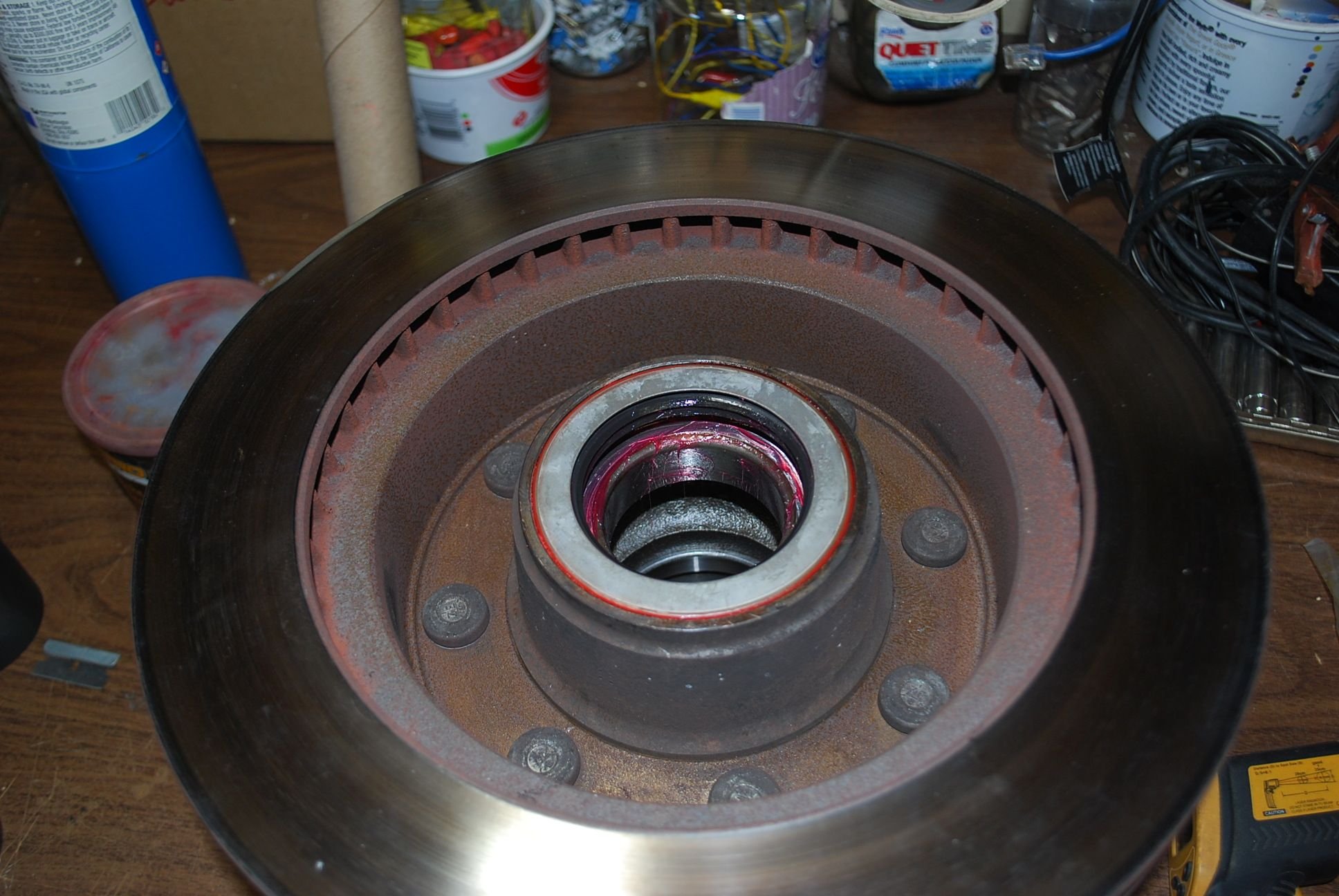 Best way to remove wheel bearing race stuck to spindle? Ford Truck