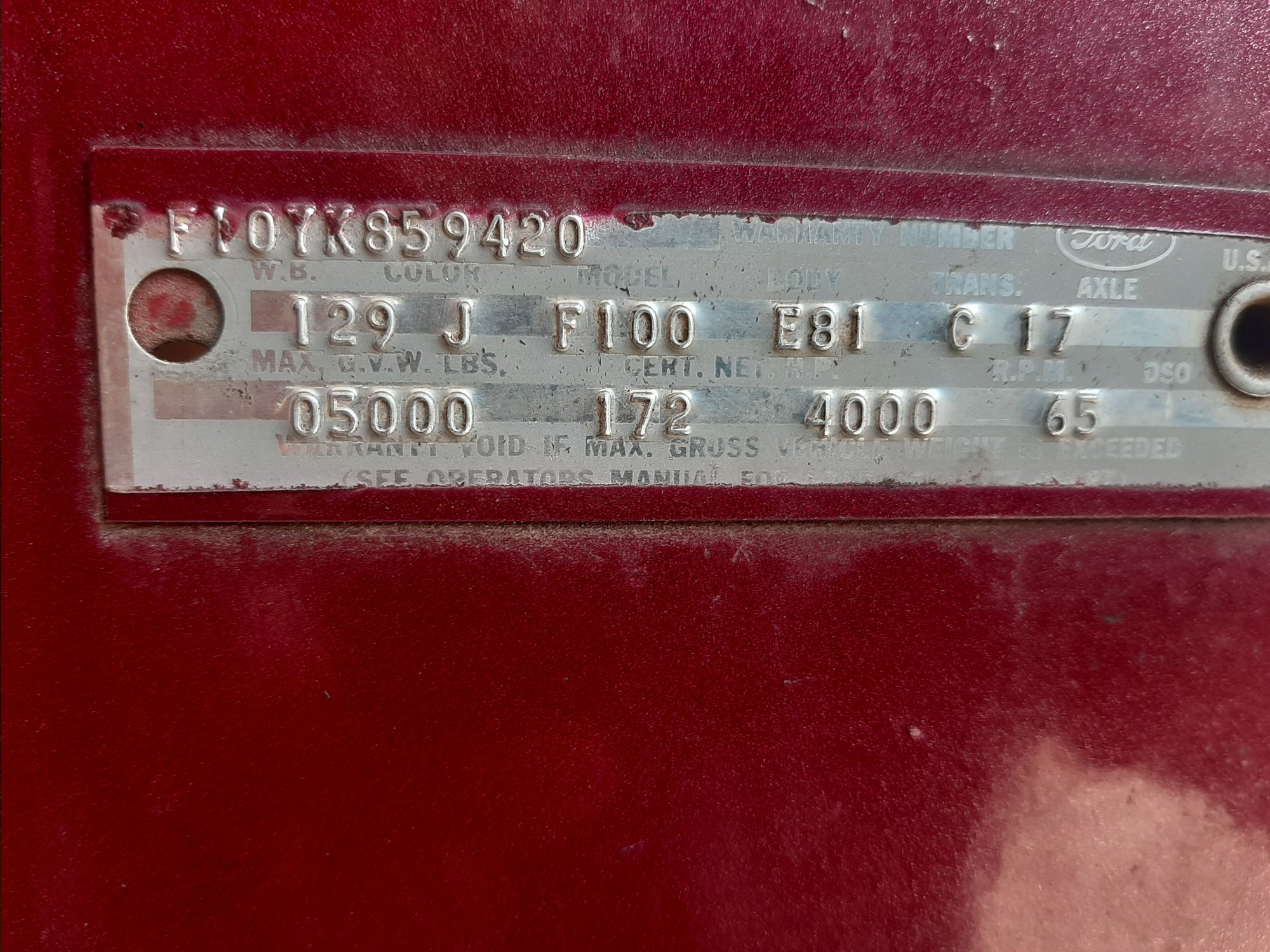 VIN decode Ford Truck Enthusiasts Forums