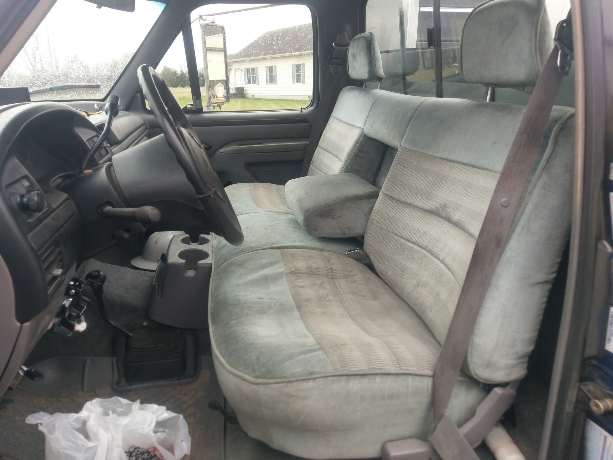Super Duty Seats In Obs Truck Ford Enthusiasts Forums Crew Cab As My Front Seats They Came Mounted On A Frame With Console Just Had To Trim The And Drill 4 Holes Took Me About 30 Minutes