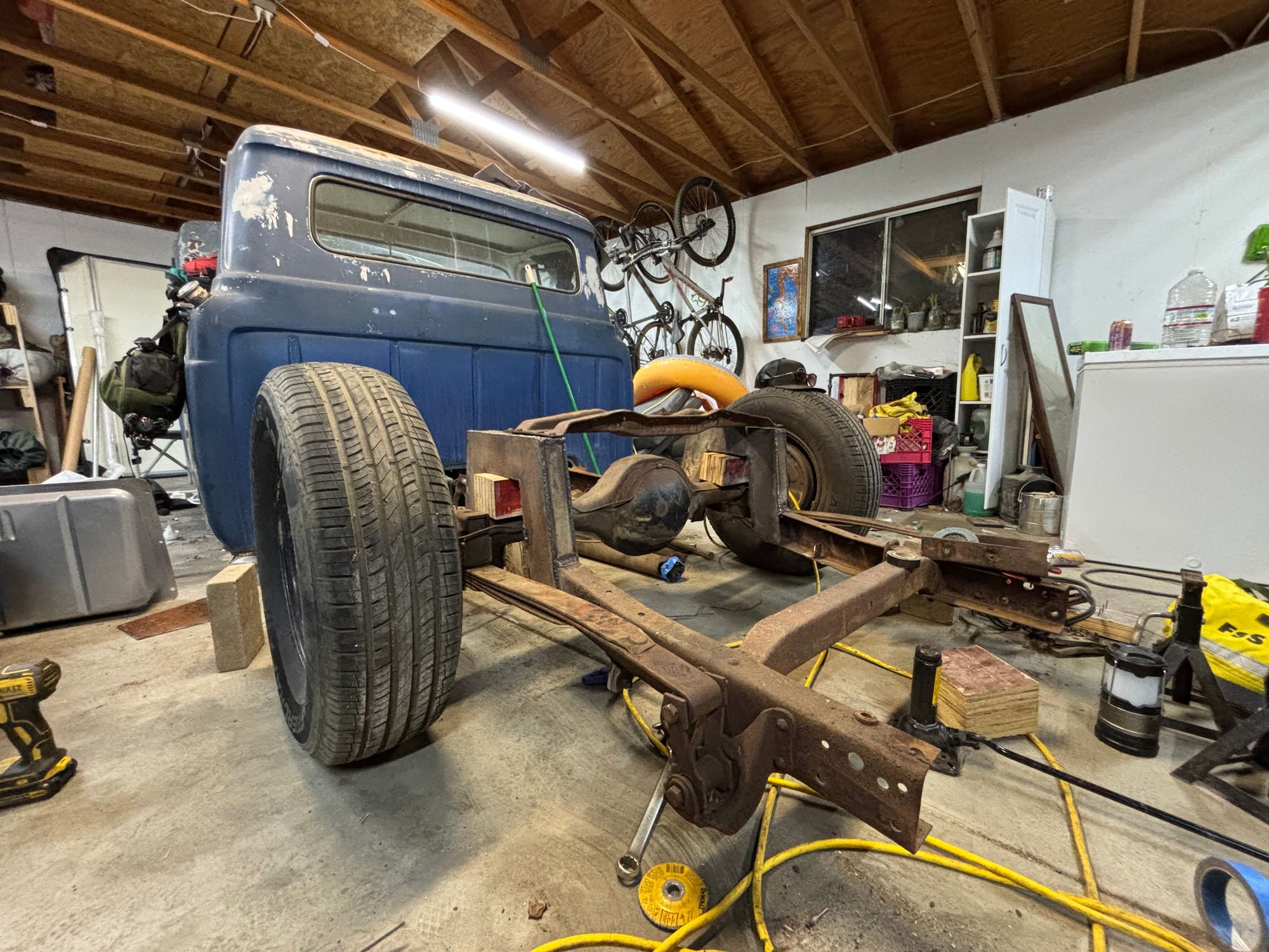 Big step notch so I can lay frame