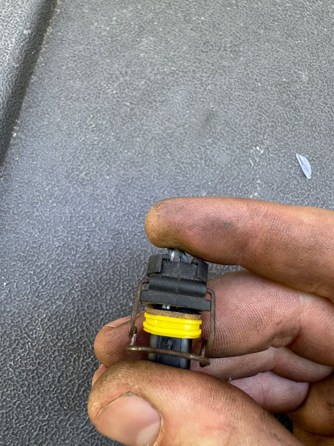 After driving it on highway shortly after map and icp sensor the truck was still surging on the highway generally around 65-75 mph but this was turbo surging you could hear the turbo duty cycle  hunting very briefly as soon as it came it would go away . This is the pigtail that broke in half the vane solenoid, replaced as well 