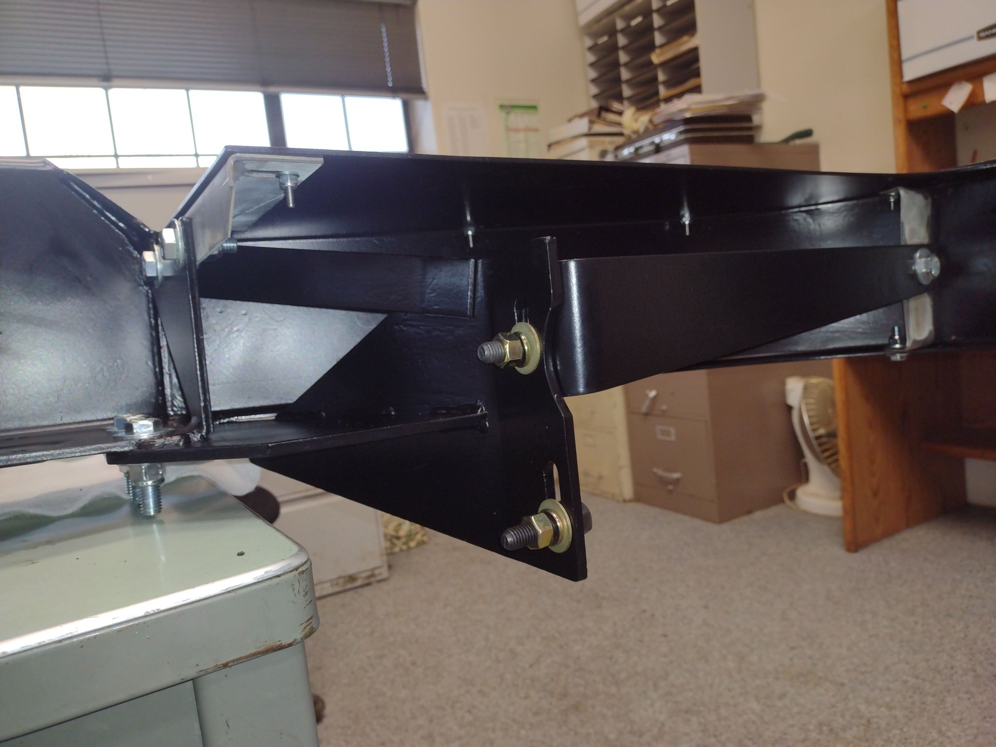 Bumper is mounted with 4 grade 8 bolts. 