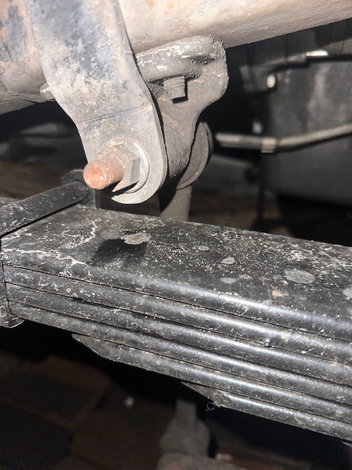 Sway bar frame mount hitting leaf springs - Ford Truck Enthusiasts Forums