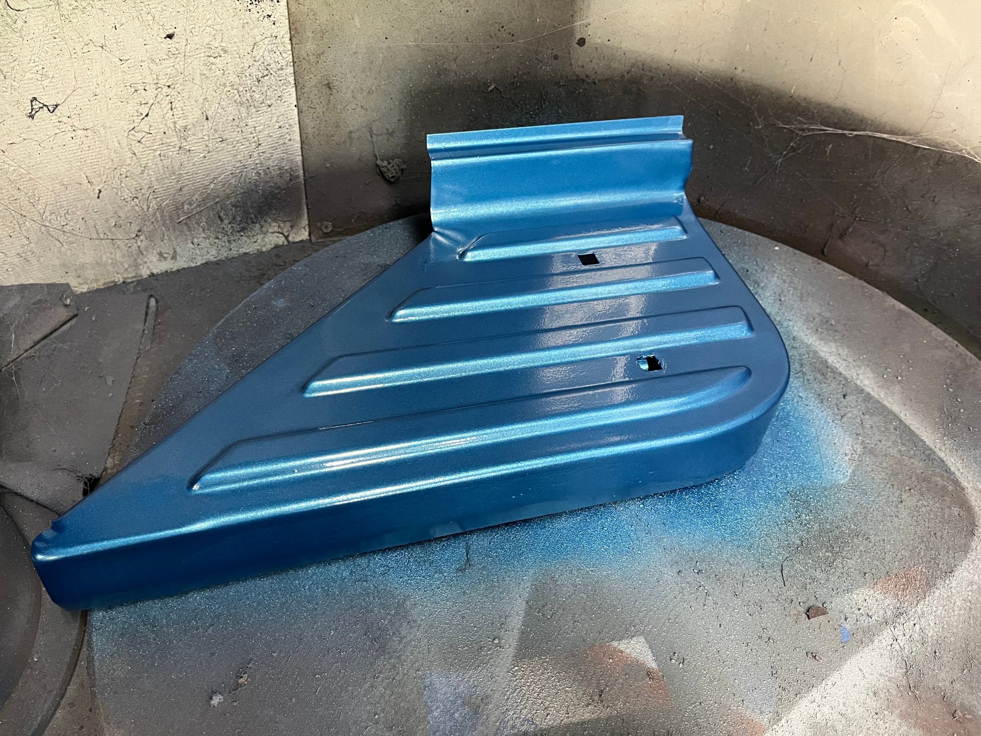 Three coats of blue