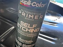 I used this as an undercoating because it chemically adheres to the surface and is great at helping prevent rust from getting under my topcoat of Raptor Bedliner I’ll be using for my texture, soundproofing.