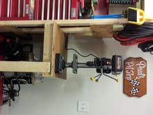 Built small table for my small drill press. This thing actually works pretty good for a cheap HF unit.