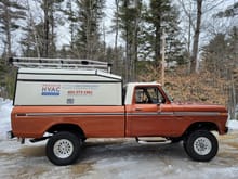 1976 Ford F-150 Copper Metallic and Whimbledon White