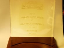 "Member's Choice" award from Mid-Atlantic Ford Trucks at the 2010 All Truck Nationals!