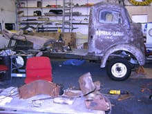  The cab is mounted on a 88 GMC van chassis.