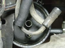 tube/hose connections for vapor canister