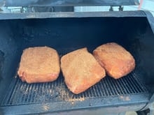 Beginning of cooking pork butts 