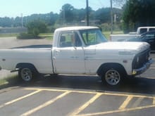 My ole girl.... '67 f100 shortbed.  She's not pretty yet but she will be...it takes time, money and elbow grease.