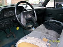 The interior. Its beat but it is used as a truck should be used... For work!