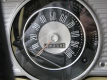 Factory Speedometer but I pulled the Oil light and swapped in an oil pressure gauge off of a newer cluster