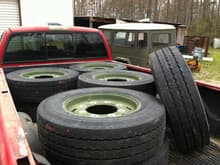 Military Surplus Tires and Wheels to be used on the truck.