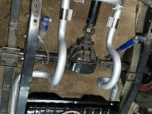 I installed crossover and attached with several wide exhaust clamps for easy removal.