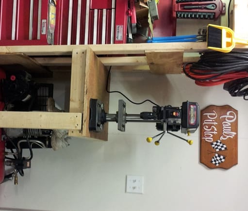 Built small table for my small drill press. This thing actually works pretty good for a cheap HF unit.