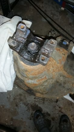 Yoke is wet in the center. Not sure if that is related to the ujoint or pinion seal and bearing.