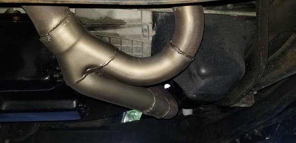 Muffler shop installed the Y pipe