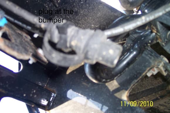 Plug at the bumper