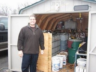 My grease shack - WVO Designs centrifuge and storage totes