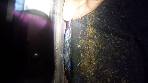 Burned up wiring under Driver's Side Rocker Trim
