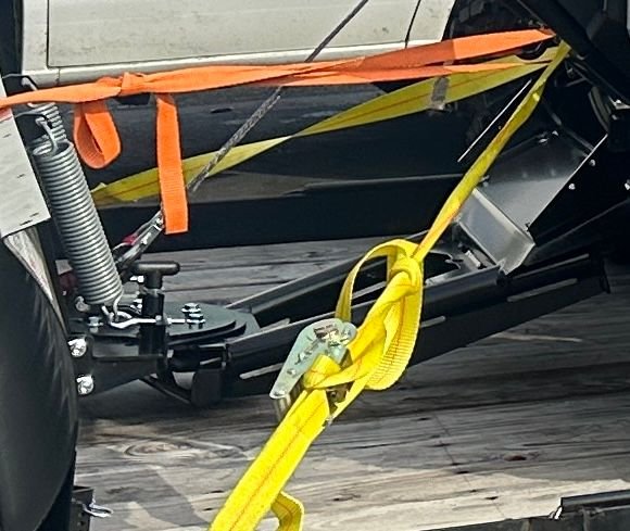 This is the Warn System that doesn’t look much different from others I’ve seen.  Looks strong,  but being pushed by a bigger 116 HP machine, apparently not strong enough?