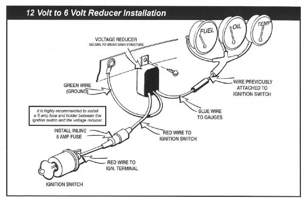 Ford Gauge Voltage Regulator 12  U0026gt  6 Volt