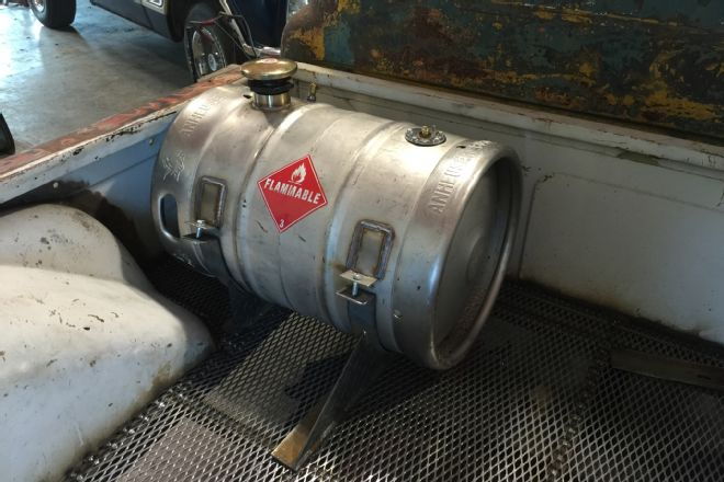 An Anheuser-Busch beer keg was repurposed as a diesel fuel cell using brack...