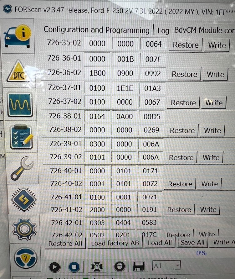 20202022 Super Duty FORScan Spreadsheet Page 106 Ford Truck