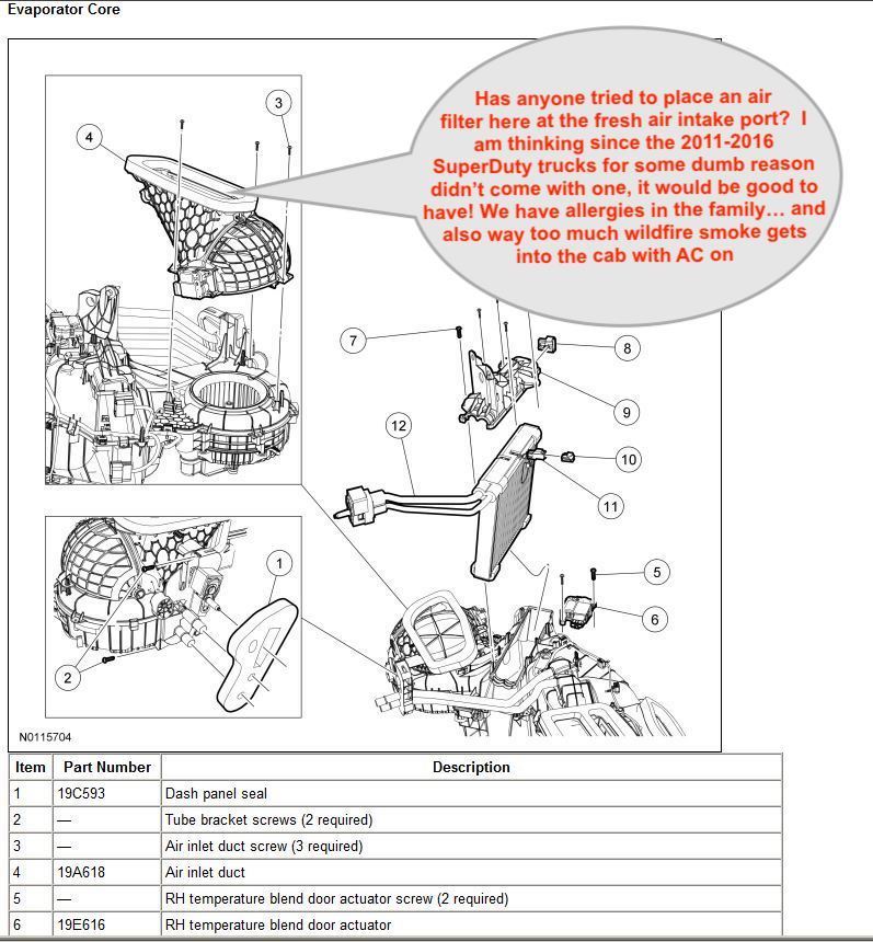 cabin air filter wanted... lookin for ideas - Ford Truck ...